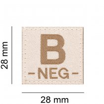 Clawgear B Neg Bloodgroup Patch - Desert