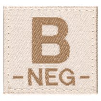 Clawgear B Neg Bloodgroup Patch - Desert