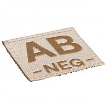 Clawgear AB Neg Bloodgroup Patch - Desert