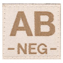 Clawgear AB Neg Bloodgroup Patch - Desert