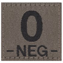 Clawgear 0 Neg Bloodgroup Patch - RAL 7013