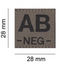 Clawgear AB Neg Bloodgroup Patch - RAL 7013