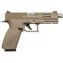 KJ Works KP-13F TBC Full Auto Co2 Blow Back Pistol - Tan