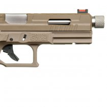 KJ Works KP-13F TBC Full Auto Co2 Blow Back Pistol - Tan