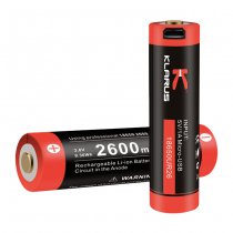 Klarus 18650 Battery 3.7V 2600mAh Micro-USB