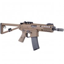 WE PDW 8 Inch Gas Blow Back Rifle - Tan