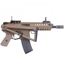 WE PDW 8 Inch Gas Blow Back Rifle - Tan