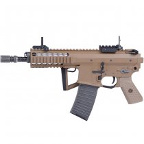 WE PDW 8 Inch Gas Blow Back Rifle - Tan