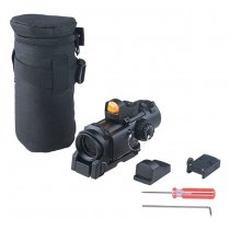 Theta Optics 4x32E Scope & Micro Red Dot Sight - Black