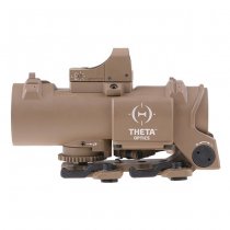 Theta Optics 4x32E Scope & Micro Red Dot Sight - Tan