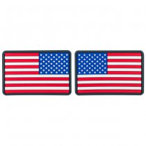 Helikon USA Small Flag PVC Patch Set 2pcs - True Colors