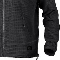 Helikon Alpha Tactical Grid Fleece Jacket - Black - M