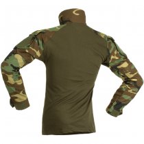 Invader Gear Combat Shirt - Woodland - L