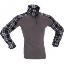 Invader Gear Flannel Combat Shirt - Black - L