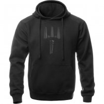 Pitchfork Casual Hoodie Black Print - Black - XL