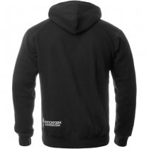 Pitchfork Casual Hoodie White Print - Black - S