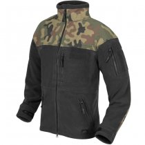 Helikon Polish Infantry Fleece Jacket - Black / PL Woodland