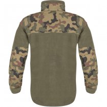 Helikon Polish Infantry Fleece Jacket - Black / PL Woodland - S