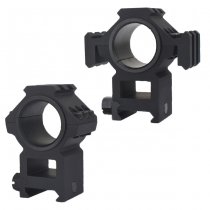 Aim-O Tri-Side Rail 25.4mm / 30mm Mount Rings - Black