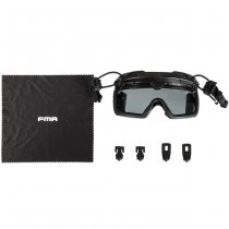 FMA Tactical Helmet Goggles Grey Lens - Black