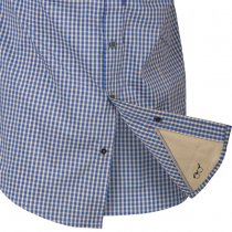 Helikon Covert Concealed Carry Short Sleeve Shirt - Royal Blue Checkered - XS