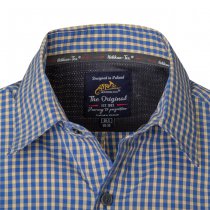Helikon Covert Concealed Carry Short Sleeve Shirt - Royal Blue Checkered - XS