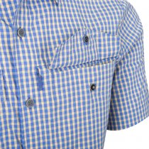Helikon Covert Concealed Carry Short Sleeve Shirt - Royal Blue Checkered - L