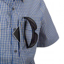 Helikon Covert Concealed Carry Short Sleeve Shirt - Royal Blue Checkered - 2XL