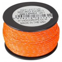 Atwood Rope Micro Reflective Cord 1.18mm 125ft - Neon Orange