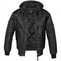 Brandit MA1 Sweat Hooded Jacket - Black - 6XL