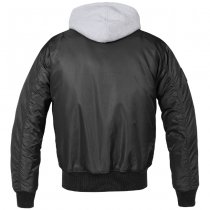 Brandit MA1 Sweat Hooded Jacket - Black / Grey - XL