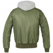 Brandit MA1 Sweat Hooded Jacket - Olive / Grey - 2XL