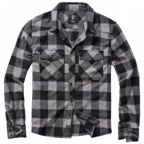 Brandit Checkshirt - Black / Charcoal - M