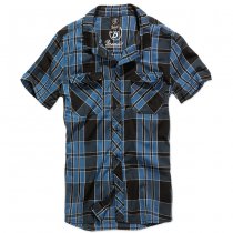 Brandit Roadstar Shirt Shortsleeve - Indigo Checked - XL