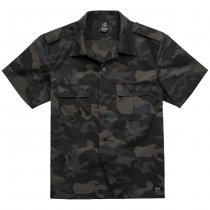 Brandit US Shirt Ripstop Shortsleeve - Dark Camo - 2XL