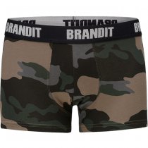 Brandit Boxershorts Logo 2-pack - Dark Camo / Black - XL