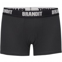 Brandit Boxershorts Logo 2-pack - Dark Camo / Black - 3XL