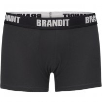 Brandit Boxershorts Logo 2-pack - Black / Black - M