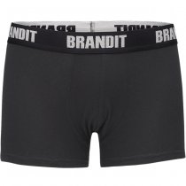 Brandit Boxershorts Logo 2-pack - Black / Black - 2XL