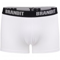 Brandit Boxershorts Logo 2-pack - White / Black - M