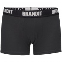 Brandit Boxershorts Logo 2-pack - White / Black - M
