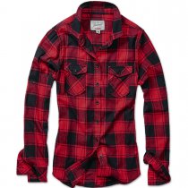 Brandit Amy Flanell Shirt Girls - Red / Black