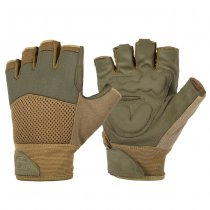 Helikon Half Finger Mk2 Gloves - Olive Green / Coyote