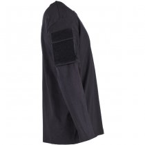 MFH Tactical Long Sleeve Shirt Sleeve Pockets - Black - M