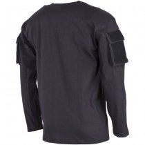 MFH Tactical Long Sleeve Shirt Sleeve Pockets - Black - L