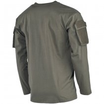 MFH Tactical Long Sleeve Shirt Sleeve Pockets - Olive - M