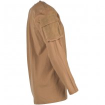 MFH Tactical Long Sleeve Shirt Sleeve Pockets - Coyote - L