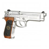 WE Samurai Edge Biohazard Gas Blow Back Pistol - Silver