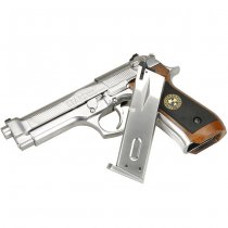 WE Samurai Edge Biohazard Gas Blow Back Pistol - Silver