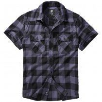 Brandit Checkshirt Halfsleeve - Black / Grey - 6XL